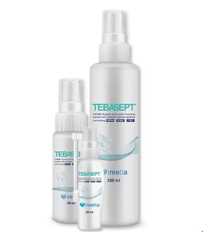 اسپری ضدعفونی کننده زخم طباسپت | PHMB Antiseptic Solution – TEBASEPT